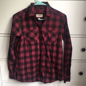 Black and maroon button up from Express
